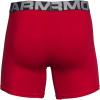 imageUnder Armour Mens 3Pack Performance Cotton Boxer Brief 6quot Inseam AllDay Comfort ampamp UltraSoftRed 600Mod Gray Medium Heather