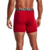 imageUnder Armour Mens 3Pack Performance Cotton Boxer Brief 6quot Inseam AllDay Comfort ampamp UltraSoftRed 600Mod Gray Medium Heather
