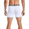 imageUnder Armour Mens 3Pack Performance Cotton Boxer Brief 6quot Inseam AllDay Comfort ampamp UltraSoftWhite 100White