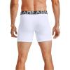imageUnder Armour Mens 3Pack Performance Cotton Boxer Brief 6quot Inseam AllDay Comfort ampamp UltraSoftWhite