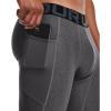 imageUnder Armour Mens HeatGear Compression ShortsCarbon Heather 090Black