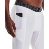 imageUnder Armour Mens HeatGear Long Shorts101 White   Black
