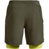 imageUnder Armour Mens Launch Run 7quot 2in1 Shorts390 Marine Od Green  Lime Yellow  Reflective