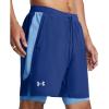 imageUnder Armour Mens Launch Run 7quot 2in1 Shorts432 Tech Blue  Horizon Blue  Reflective