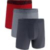 imageUnder Armour Mens MultiPack Performance Tech Mesh Boxerjock Brief 6quot Inseam AllDay ComfortDownpour Gray 3 Pack