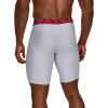 imageUnder Armour Mens Multipack Performance Tech Mesh Boxerjock Brief 6quot Inseam Allday ComfortMod Gray Light Heather 011Red