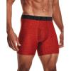 imageUnder Armour Mens Standard Tech 6quot Boxerjock MultipackRadiant Red 839Black