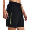 imageUnder Armour Mens Woven Wordmark Shorts002 Black   Highvis Yellow