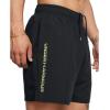 imageUnder Armour Mens Woven Wordmark Shorts004 Black   Morph Green