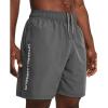 imageUnder Armour Mens Woven Wordmark Shorts025 Castlerock   White