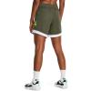 imageUnder Armour Womens Baseline 6quot Basketball Shorts743 Lime Yellow  Marine Od Green  Lime Yellow