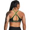 imageUnder Armour Womens Crossback Mid Impact Sports Bra003 Black   Lime Yellow