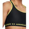 imageUnder Armour Womens Crossback Mid Impact Sports Bra003 Black   Lime Yellow