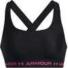 imageUnder Armour Womens Crossback Mid Impact Sports Bra004 Black  Black  Astro Pink
