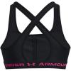 imageUnder Armour Womens Crossback Mid Impact Sports Bra004 Black  Black  Astro Pink