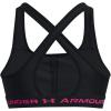 imageUnder Armour Womens Crossback Mid Impact Sports Bra004 Black  Black  Astro Pink