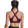 imageUnder Armour Womens Crossback Mid Impact Sports Bra572 Purple Stone   Charged Cherry