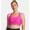 imageUnder Armour Womens Crossback Mid Impact Sports Bra655 Rebel Pink  