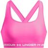 imageUnder Armour Womens Crossback Mid Impact Sports Bra656 Rebel Pink  Rebel Pink  White