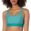 imageUnder Armour Womens Crossback Mid Impact Sports Bra722 Coastal Teal   Lime Surge