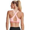 imageUnder Armour Womens Crossback Mid Impact Sports BraBeta Tint 658Stardust Pink