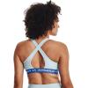 imageUnder Armour Womens Crossback Mid Impact Sports BraBreaker Blue 478White