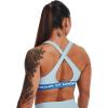 imageUnder Armour Womens Crossback Mid Impact Sports BraBreaker Blue 478White