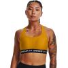 imageUnder Armour Womens Crossback Mid Impact Sports BraCruise Gold 588White
