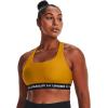 imageUnder Armour Womens Crossback Mid Impact Sports BraCruise Gold 588White