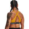 imageUnder Armour Womens Crossback Mid Impact Sports BraCruise Gold 588White