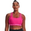 imageUnder Armour Womens Crossback Mid Impact Sports BraElectro Pink 695White
