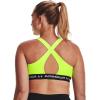 imageUnder Armour Womens Crossback Mid Impact Sports BraHighvis Yellow 731White