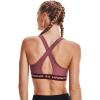 imageUnder Armour Womens Crossback Mid Impact Sports BraLeague Red Light Heather 626Micro Pink
