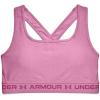 imageUnder Armour Womens Crossback Mid Impact Sports BraPlanet Pink Light Heather 680Pink Quartz