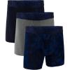 imageUnder Armour Mens 3Pack Performance Cotton Boxer Brief 6quot Inseam AllDay Comfort ampamp UltraSoftRoyal Steel Print