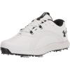 imageUnder Armour Mens Charged Draw 2 Spikeless Cleat Golf Shoe100 WhiteWhiteBlack