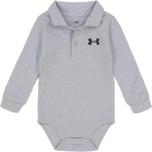 imageUnder Armour Boys Newborn UA Polo BodysuitLong Sleeve  Light Grey