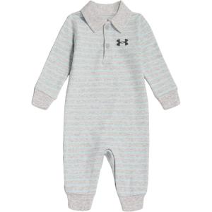 imageUnder Armour Boys Newborn UA Polo BodysuitMod Gray Stripe  Coverall