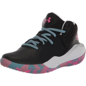 imageUnder Armour Kids Grade School Jet 21 Basketball Shoe007 BlackGray MistRebel Pink