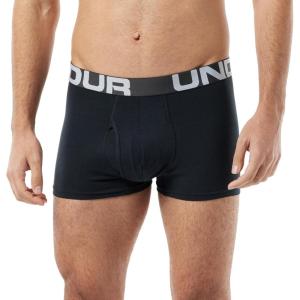 imageUnder Armour Mens 3Pack Performance Cotton Boxer Brief 3quot Inseam AllDay Comfort ampamp UltraSoftBlack 001Black