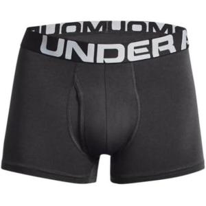 imageUnder Armour Mens 3Pack Performance Cotton Boxer Brief 3quot Inseam AllDay Comfort ampamp UltraSoftJet Gray  Pitch Gray  Mod Gray