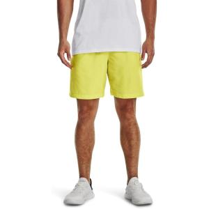 imageUnder Armour Mens AcademySteel UA Woven Graphic Modern Low Rise MultiSport Short743 Lime Yellow   Marine Od Green