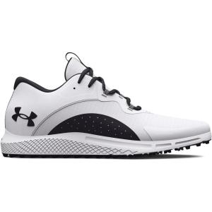 imageUnder Armour Mens Charged Draw 2 Spikeless Cleat Golf Shoe100 WhiteBlackBlack