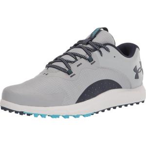 imageUnder Armour Mens Charged Draw 2 Spikeless Cleat Golf Shoe101 Mod GrayMidnight NavyMidnight Navy