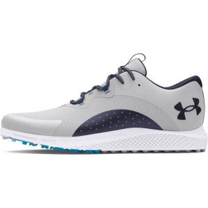 imageUnder Armour Mens Charged Draw 2 Spikeless Cleat Golf Shoe102 Halo GrayCapriMidnight Navy