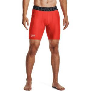 imageUnder Armour Mens HeatGear Compression Shorts860 Dark Orange   White