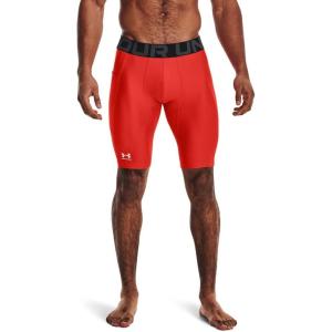 imageUnder Armour Mens HeatGear Long Shorts860 Dark Orange   White