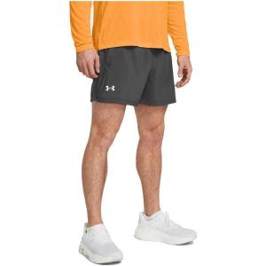 imageUnder Armour Mens Launch Run 5 Inch Unlined Shorts025 Castlerock  Castlerock  Reflective