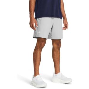 imageUnder Armour Mens Launch Run 7 Inch Unlined Shorts011 Mod Gray  Mod Gray  White