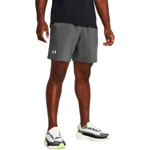 imageUnder Armour Mens Launch Run 7 Inch Unlined Shorts025 Castlerock  Castlerock  Reflective